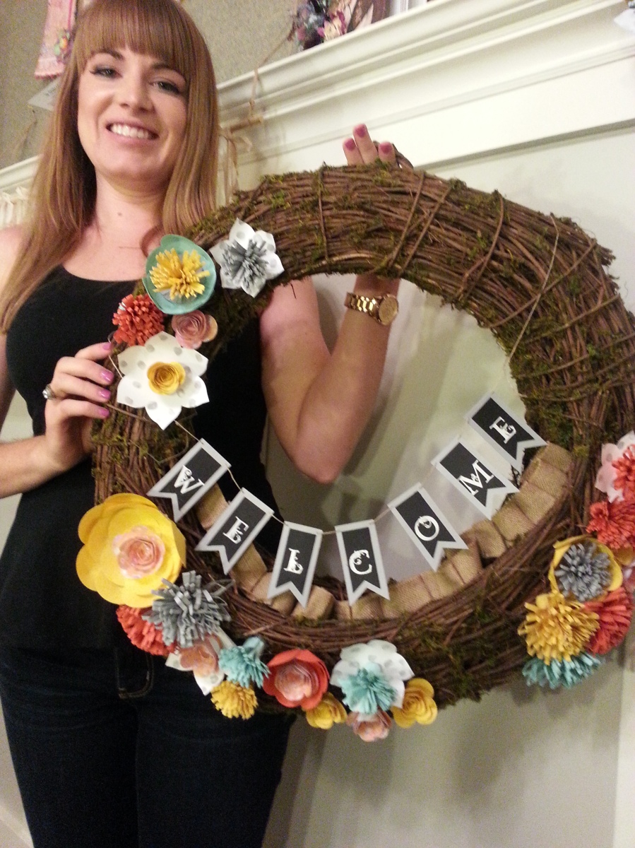 June 2014 Paper Crafting Wreath Class